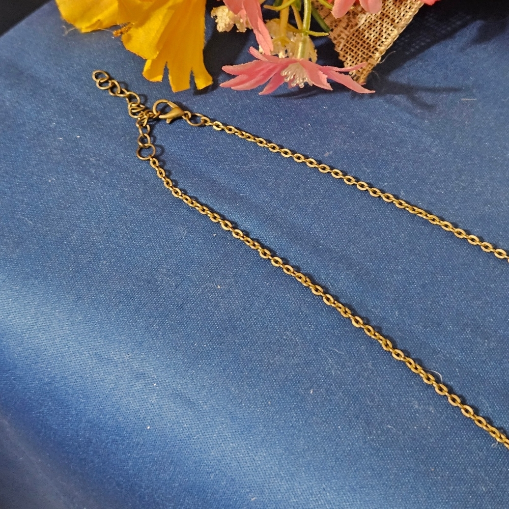 Blue and Purple Crystal Filigree Necklace - Picture 6 of 7